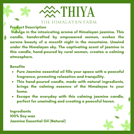 Himalayan Moonlight | Jasmine Scented Candle | Soy Wax Candle