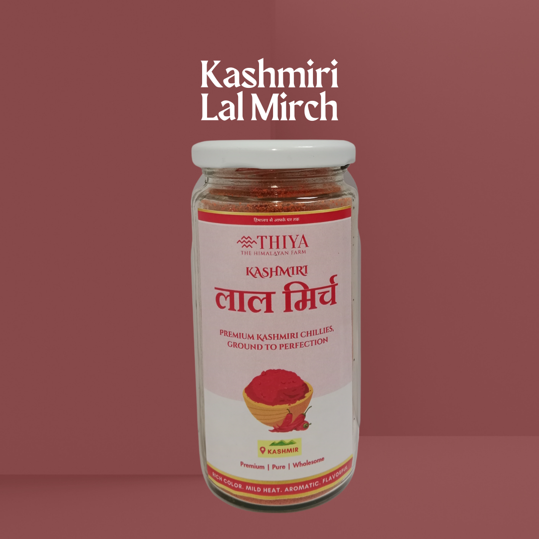 Thiya Kashmiri Red Chilli | Sun-Dried Lal Mirch | Himalayan Spice | Kashmir