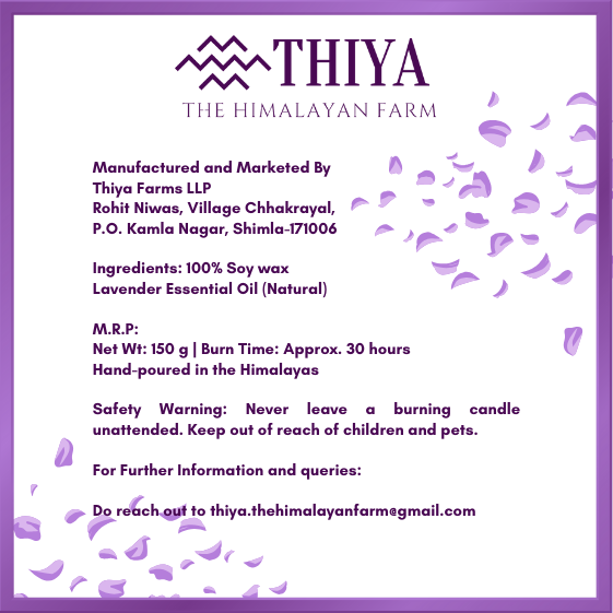 Himalayan Serenity | Lavender Scented Candle | Soy Wax Candle
