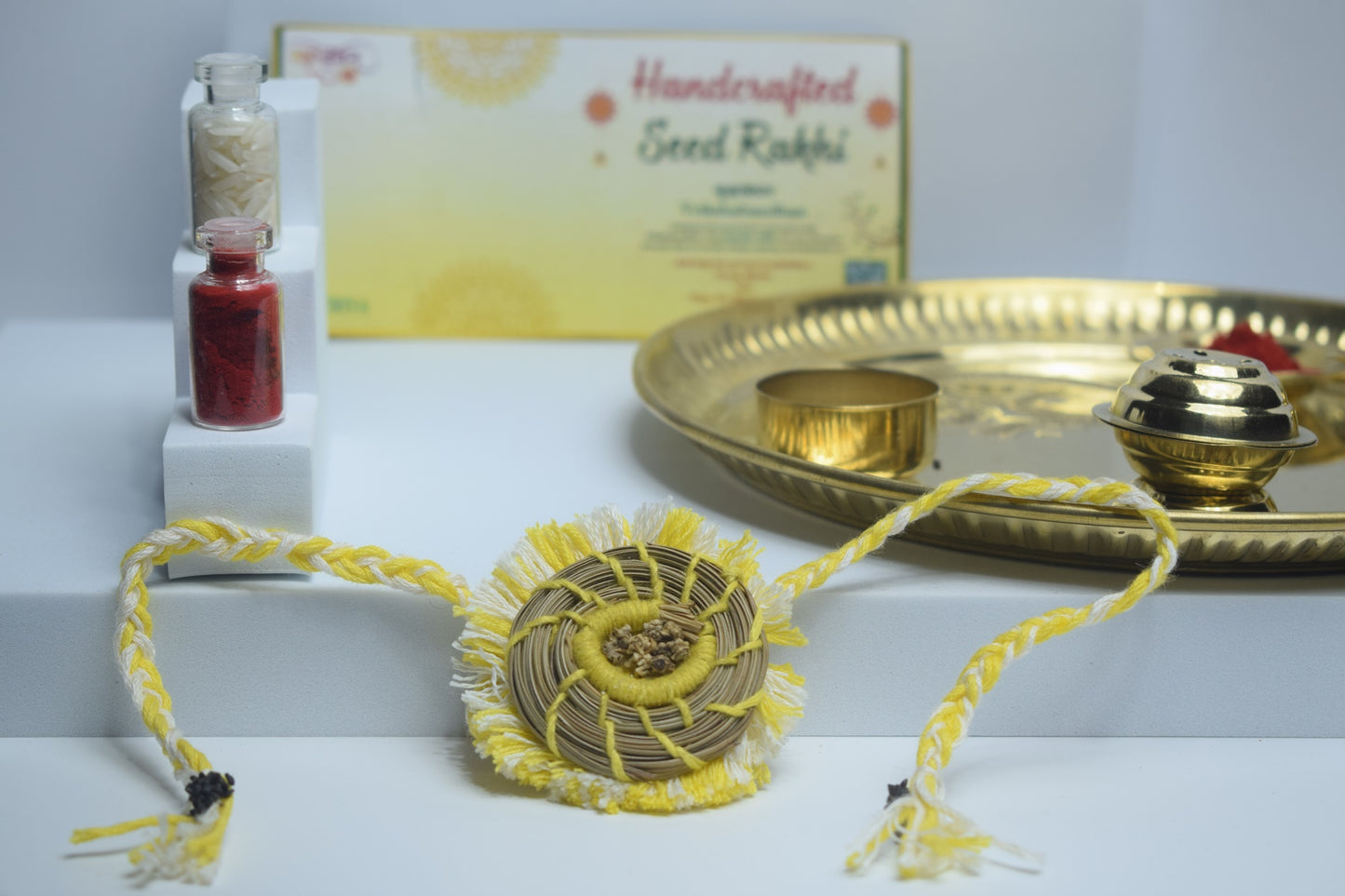 Thiya Handcrafted Pine Needle Seed Rakhi | Made by Himalayan Women