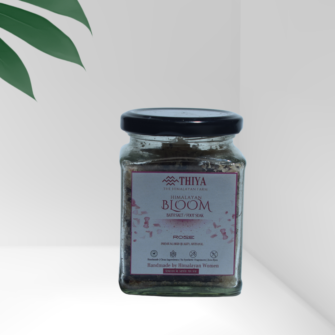 Himalayan Bloom Bath Salt/Foot Soak | Scented with Rose | Shimla's Finest | 100% Pure Bath Salt