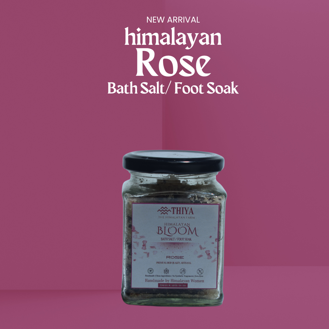 Himalayan Bloom Bath Salt/Foot Soak | Scented with Rose | Shimla's Finest | 100% Pure Bath Salt