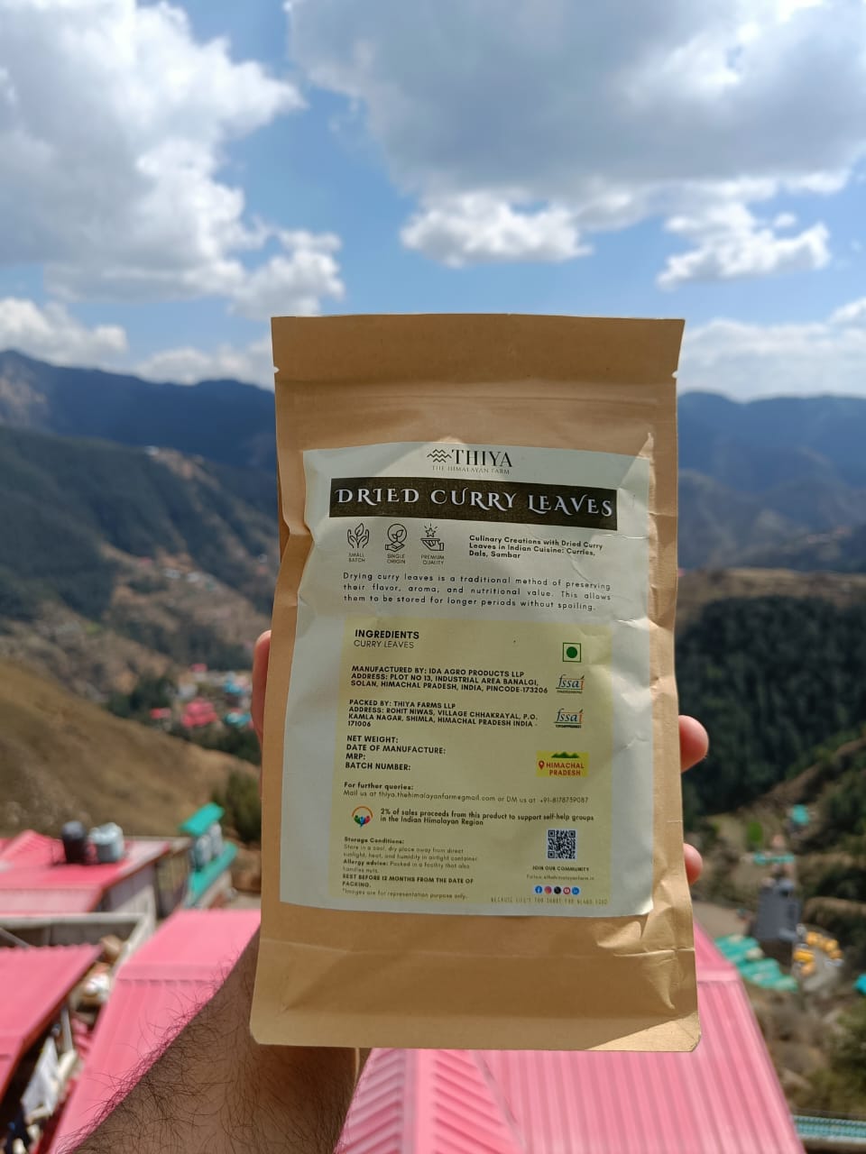 Thiya Himalayan Curry Leaves | Sun-dried | Himachal’s Finest | Fresh & Fragrant