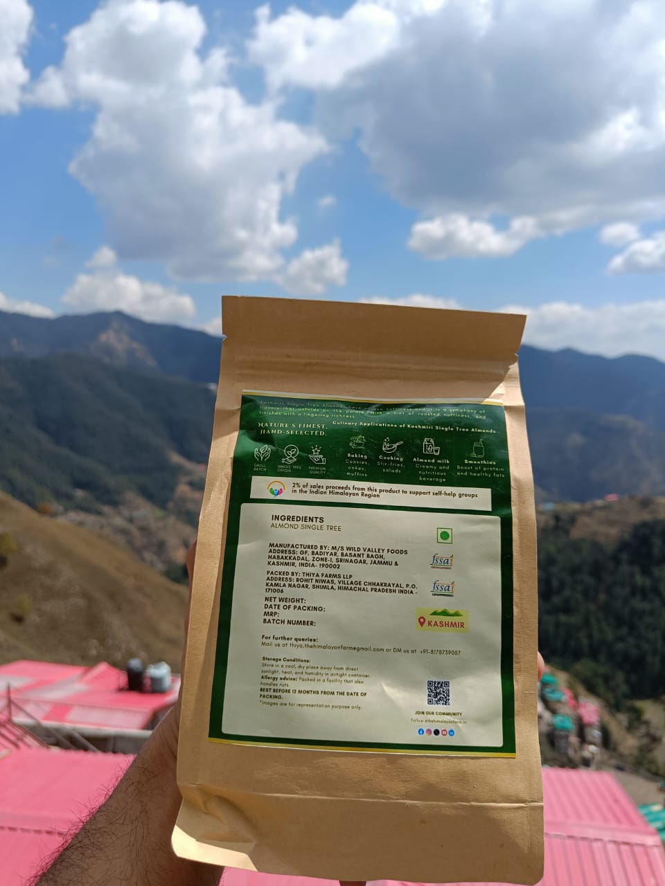 Thiya Single Tree Kashmiri Almonds | Premium & Handpicked | Himalayan Superfood | Kashmir