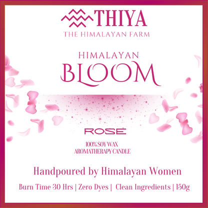 Himalayan Bloom | Rose Scented Candle | 100% Soy Wax Candle