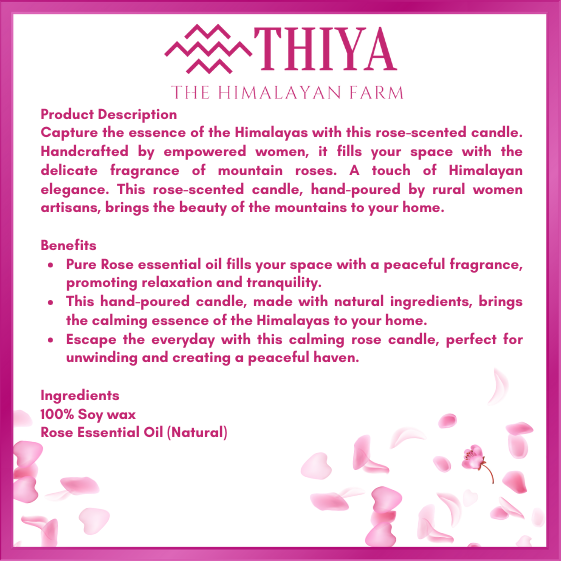 Himalayan Bloom | Rose Scented Candle | 100% Soy Wax Candle