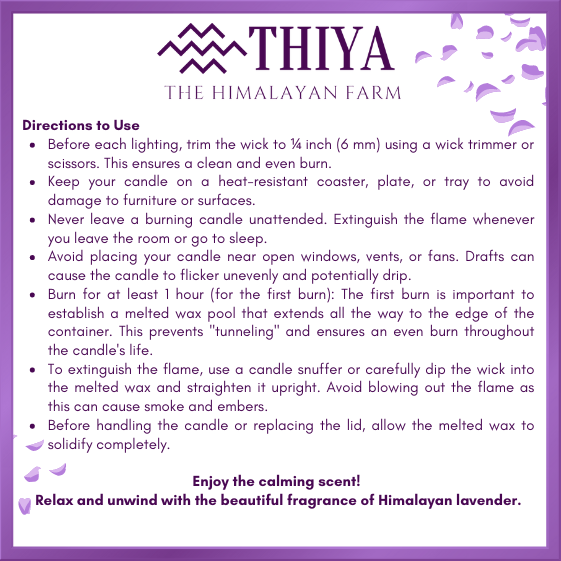 Himalayan Serenity | Lavender Scented Candle | 100% Soy Wax Candle