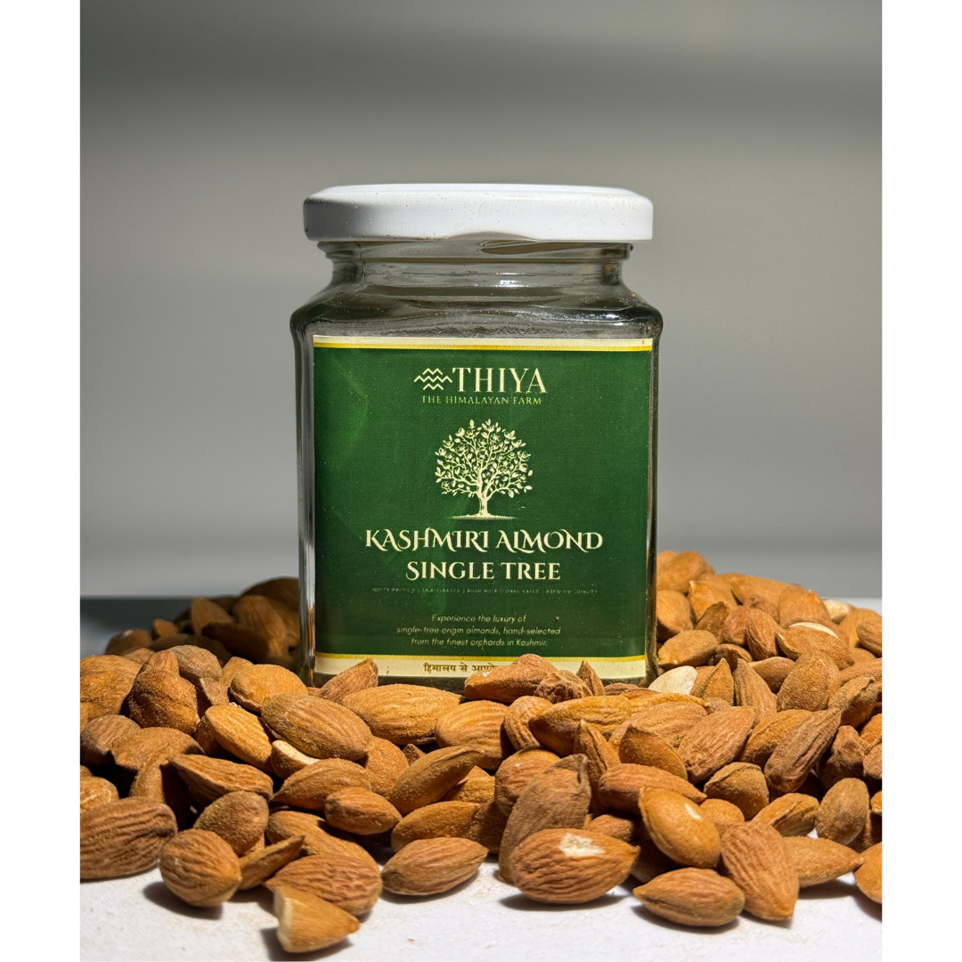 Thiya Single Tree Kashmiri Almonds | Premium & Handpicked | Himalayan Superfood | Kashmir