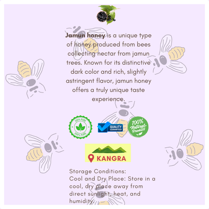 Himalayan Honey | Jamun | Kangra's Finest | 100% Pure Kangra Honey |  Golden Elixir