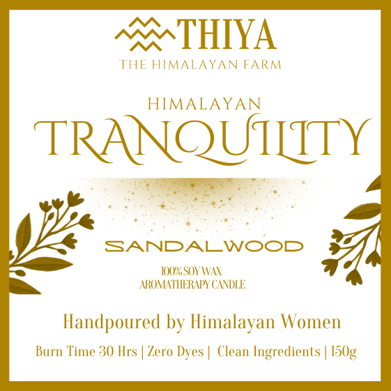 Himalayan Tranquility | Sandalwood Scented Candle | 100% Soy Wax Candle