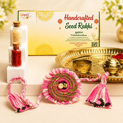 Thiya Handcrafted Pine Needle Seed Rakhi | Made by Himalayan Women