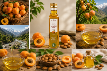 Thiya Himalayan Apricot Kernel Oil | Wood & Cold Pressed | Kinnaur Apricot Oil | 200ml