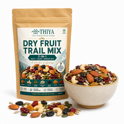 Thiya Himalayan Dry Fruit Trail Mix | Almonds, Cashews, Pumpkin Seeds, Cranberries & Raisins | 250g