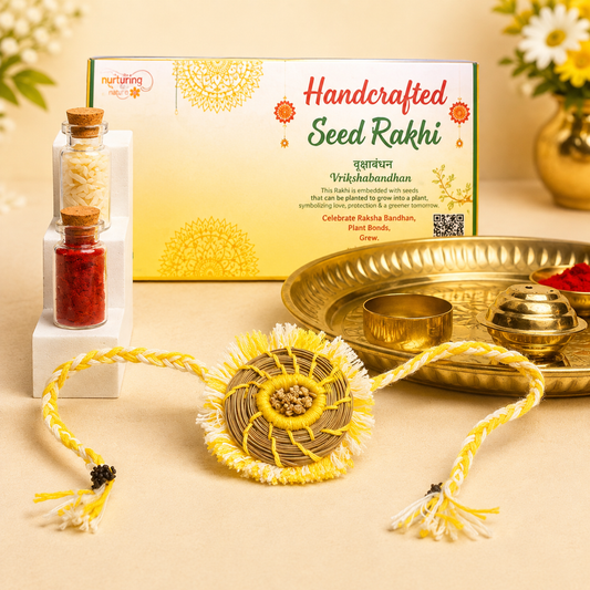 Thiya Handcrafted Pine Needle Seed Rakhi | Made by Himalayan Women