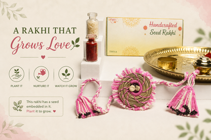 Thiya Handcrafted Pine Needle Seed Rakhi | Made by Himalayan Women