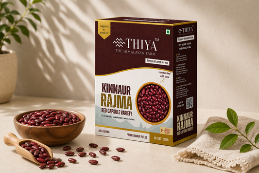 Thiya Kinnauri Rajma | Red Capsule Variety | Premium High-Altitude Kidney Beans | Himalayan Pulses | Kinnaur Himachal Pradesh | 500 Gm
