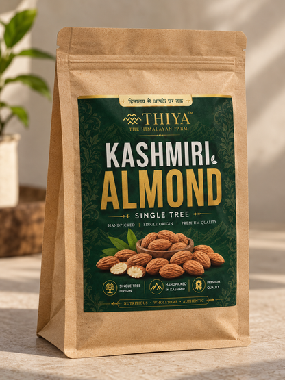 Thiya Single Tree Kashmiri Almonds | Premium & Handpicked | Himalayan Superfood | Kashmir
