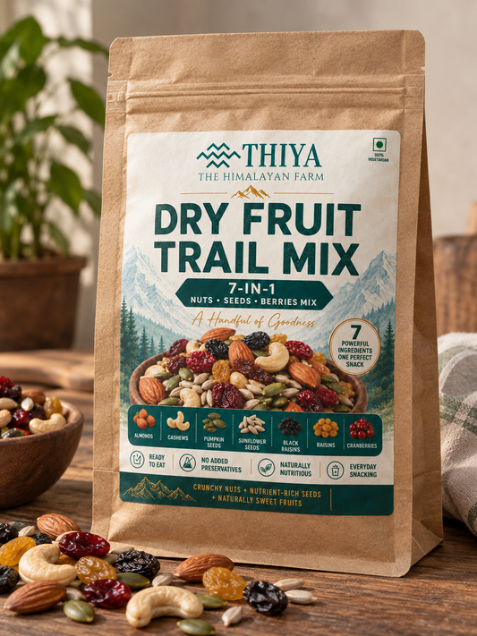 Thiya Himalayan Dry Fruit Trail Mix | Almonds, Cashews, Pumpkin Seeds, Cranberries & Raisins | 250g