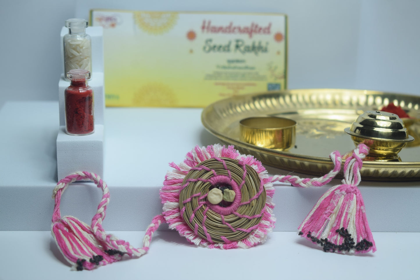 Thiya Handcrafted Pine Needle Seed Rakhi | Made by Himalayan Women