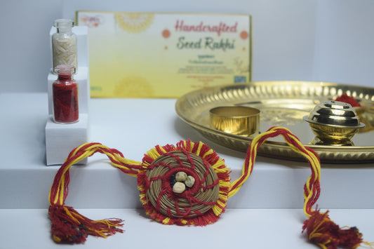 Thiya Handcrafted Pine Needle Seed Rakhi | Made by Himalayan Women