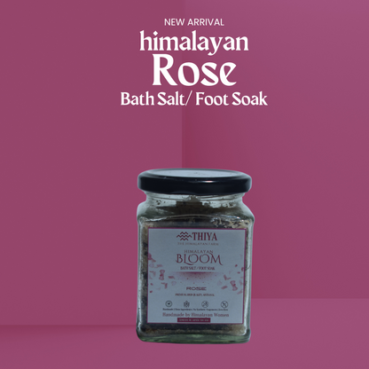 Himalayan Bloom Bath Salt/Foot Soak | Scented with Rose | Shimla's Finest | 100% Pure Bath Salt