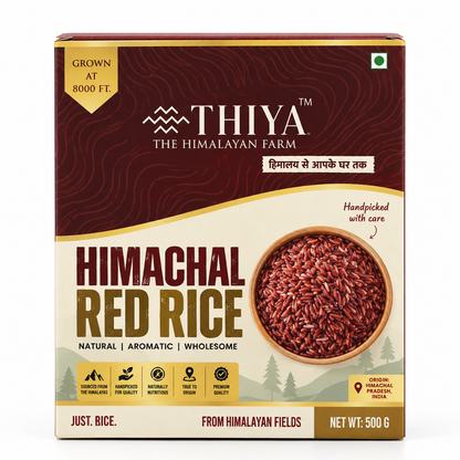 Thiya Himachal Red Rice | High-Altitude Rice | Himalayan Supergrain | Himachal | 500g
