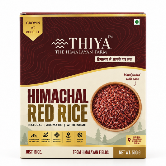 Thiya Himachal Red Rice | High-Altitude Rice | Himalayan Supergrain | Himachal | 500g