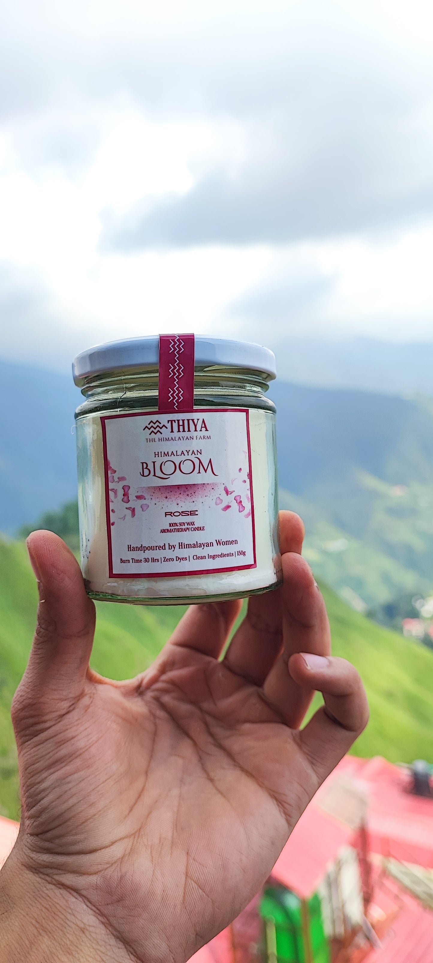 Himalayan Bloom | Rose Scented Candle | 100% Soy Wax Candle