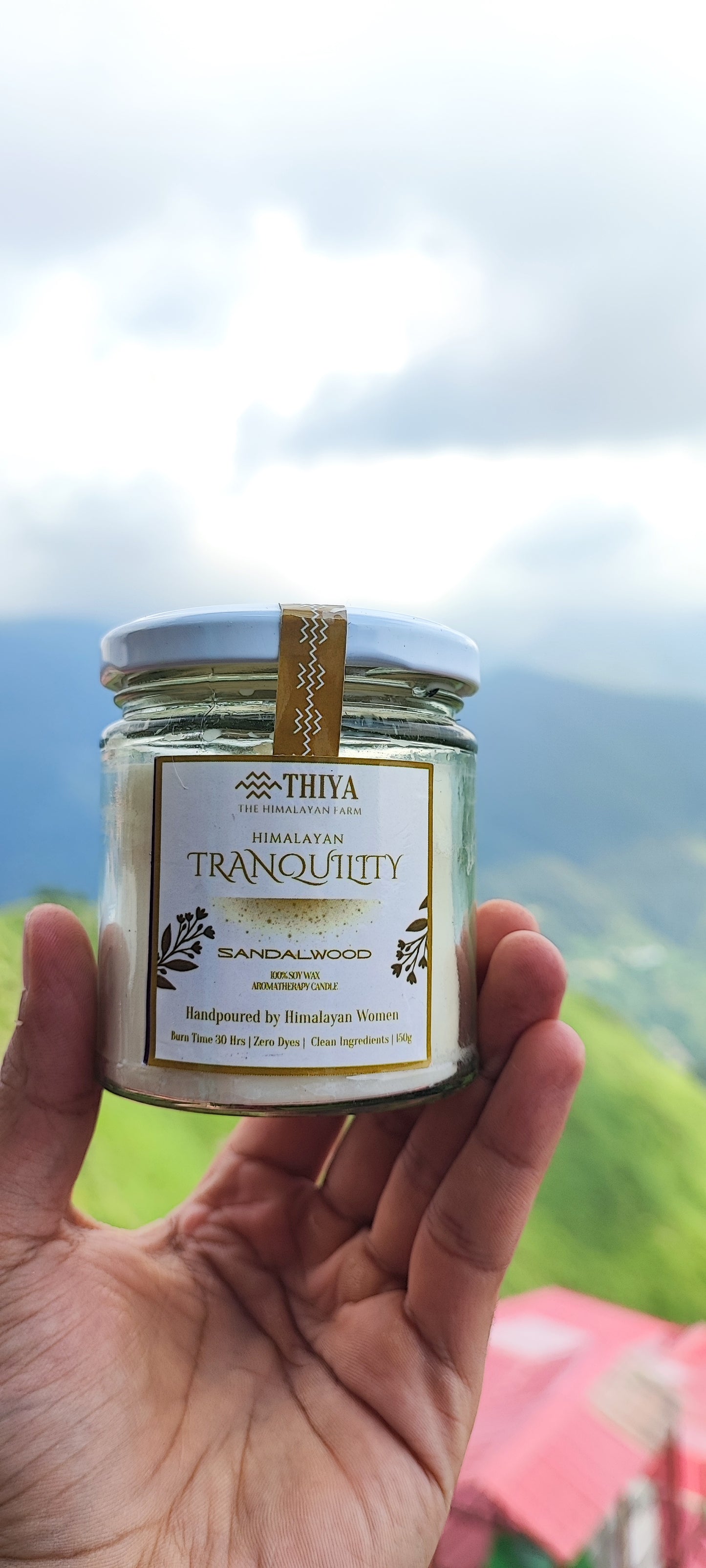 Himalayan Tranquility | Sandalwood Scented Candle | 100% Soy Wax Candle